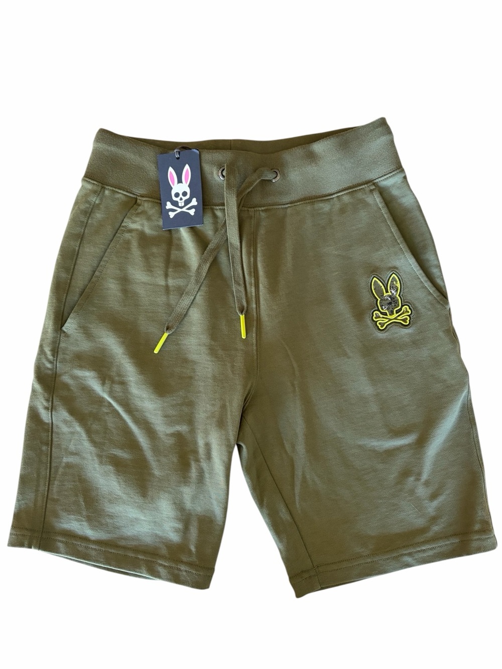 NWT Psycho Bunny Men's Fleece Sweat Shorts – Olive Green